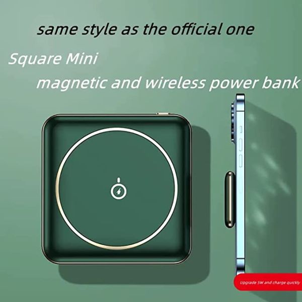 Rangenine Magnetic 5000mAh Ultra Slim Power Bank 20W Wireless Fast Charging Portable Charger with Stronger Mag-Suction, Mini USB Type-C Battery Pack Design for iPhone 14,13,12 Pro max