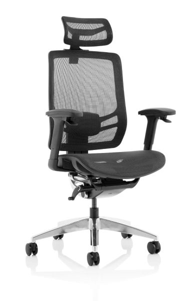 Ergo Click Black Mesh Seat Black Mesh Back With Headrest