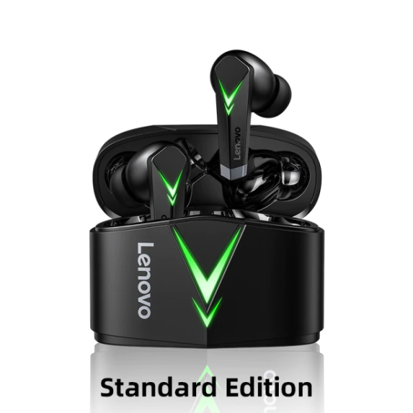 100% New Original Lenovo LP6 GM1 GM5 TWS Gaming Earphone Wireless Buletooth Headphone With Dual Mode Headset Mic Music Earbuds-Black