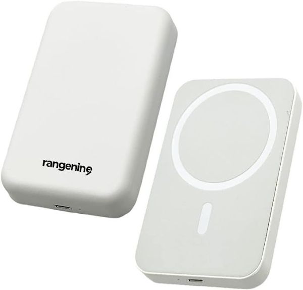 Rangenine 10000mAh Wireless Magnetic Portable Power Bank 22.5W Fast Charging Battery Pack Compatible with iPhone 14/13/12/Pro/Mini/Pro Max Series Pure White