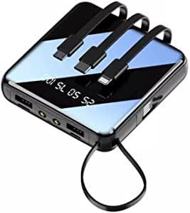 RANGENINE 20000mAh Portable Power Bank Built in Cables 22.5W 3A Fast Charging Battery packed with Smart LED Digital Display Compatible with Iphone 14,13,12,11,X PRO MAX & SAMSUNG S21 S20 TABLETS