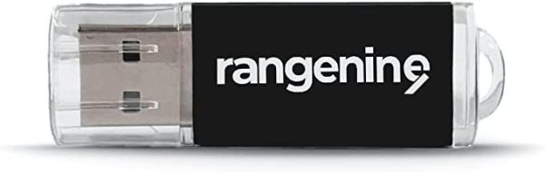 Rangenine High Speed 128GB Metal Pen Drive USB 3.0 Waterproof Flash Drive Dustproof Design Aluminum Alloy Stable & Efficient Memory Stick USB Storage for Laptop, Computers | Metal Black