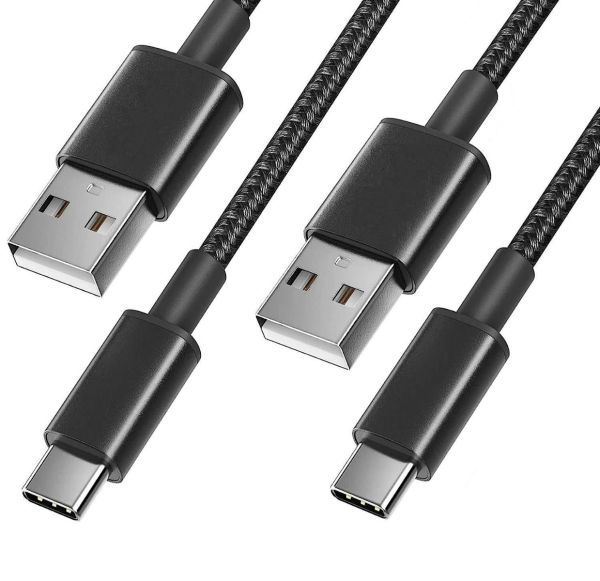 Rangenine 3m Fast Charging USB Type C Nylon Braided Cable for all Android Phone from USB-C to USB-A Compatible with Samsung Galaxy S10/S10+/S9/S9+/S8/S8 Plus Note 9/8 Galaxy A60/A50(Black)(Pack of 2)