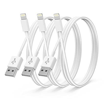 3/5Pack iPhone Charger 1M,iPhone Lightning to USB A Cable 1 Meters,Fast Charging Cable Lead for iPhone 12 SE 2020 11 Xs Max XR X 8 Plus 7 Plus 6 Plus 5s -Pack of 3