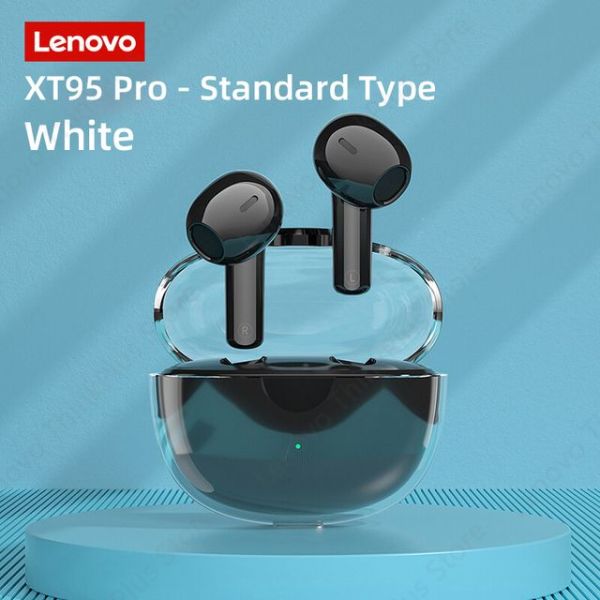 Original Lenovo XT95 Pro Bluetooth Earphone 9D HIFI Sound Sport Waterproof TWS Wireless Earbuds with Mic Touch Control Headphone-Black