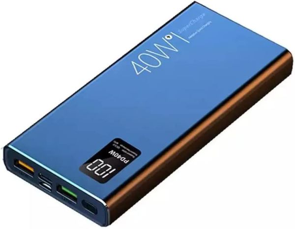Rangenine 40W Super Fast Charging 20000mAh Power Bank Large Capacity Two-way fast charging QC3.0 Mobile Charger PD for Phone 14 13 12 11 Pro Max S23 S22 S21, Black